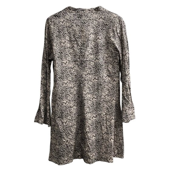 Aller Simplement Dress Womens XXL Animal Print Semi Sheer Cotton Midi Lagenlook - Picture 2 of 11